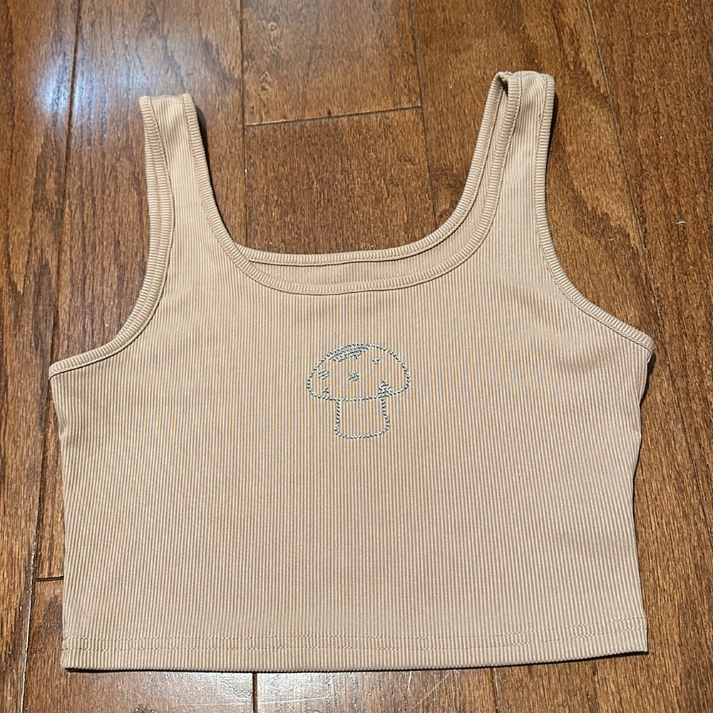 SHEIN mushroom crop tank
